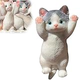 GIUSOBG Juguete Antiestres 13cmx7cm Cat Squeeze Toys for ansiedad o relajació, Toy Squishy Gato Anti Estrés, Alivio del Estrés para Niños, Adultos y Oficina (Pelo Corto)
