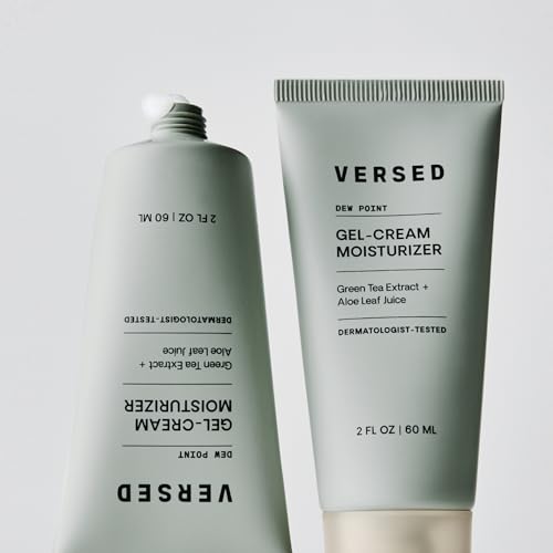 Image of Versed Dew Point Gel Moisturizer For Face - Antioxidant-Rich Gel Cream with Green Tea Extract + Aloe Leaf Juice - Fast Absorbing, Non-Greasy Hybrid Facial Cream for Dry Skin, Vegan (2 fl oz)