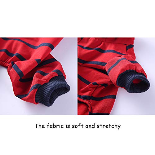 Dog Costumes Four-Legged Clothes Turtleneck Color Stripes Shirt Soft Puppy Pajamas Spring Summer Pet Blouse #TOP4