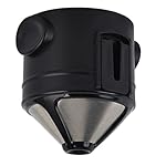 Pour Over Coffee Maker Stainless Steel Filter Double Mesh Liner Portable Reusable Slow Drip Coffee Dripper for Traveling Camping Office Home Black - Image 7