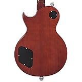 VINTAGE V100 GUITAR - AMBER FLAMED MAPLE WITH BIGSBY - Image 4