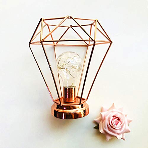 Preisvergleich Produktbild DIAOD Moderner Stil Golden ausgehöhlte Basis Wohnzimmer Schlafzimmer neben Tischlampe, Schreibtischlampe mit weißem Stoffschirm