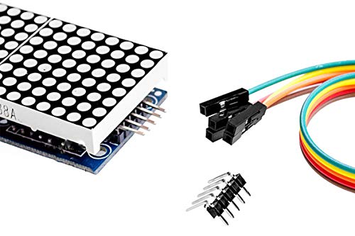 Noyito Max7219 Dot Matrix Module 4 In 1 Display Module Blue Red Green Three Colors With 5Pin Wire - Upgrade (Blue) #TOP1