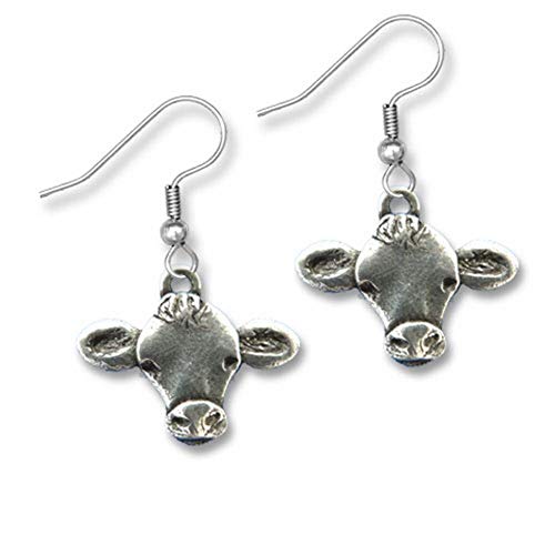 Pewter Cow Earrings By The Magic Zoo #TOP6