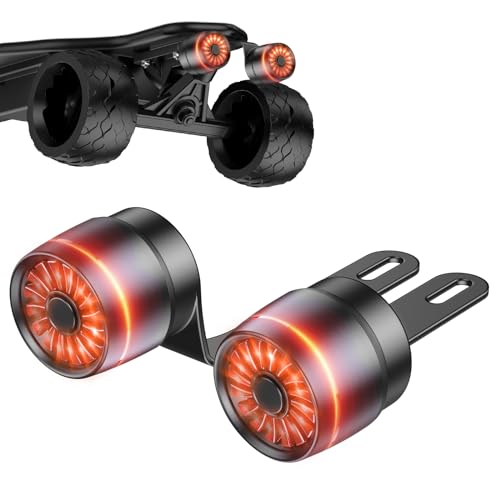 BCOIIUE Smart Skateboard tail Lights,2-pack Brake Sensing,5