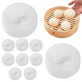 Bao Buns, 10 moldes antiadherentes para hacer Baozi para bollos y albóndigas al vapor, moldes de repostería de polipropileno de calidad alimentaria para uso doméstico en cocina y restaurante