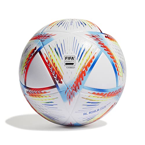 Adidas Unisex-Adult Fifa World Cup Qatar 2022 Al Rihla League Soccer Ball, White/Pantone, 5 #TOP1