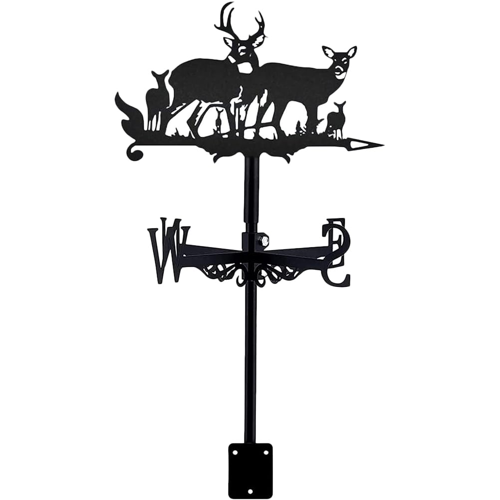 Girouette jardin métal cerf UPKOCH pour décorer votre pelouse et observer le vent d'automne