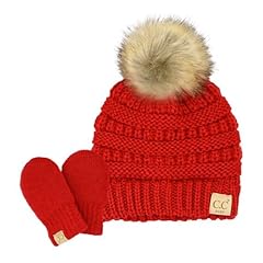 Faux Fur Pom Red