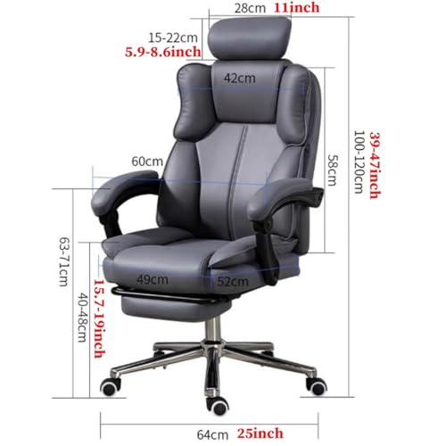Chaise de bureau ergonomique contre le mal de dos avec dossier haut - 2