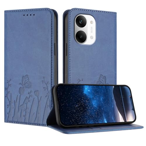 �X�}�z�P�[�X �Ή��@�� for Redmi Turbo 5 Max,�Ή��@�� for Xiaomi Poco X8 Pro Max PU���U�[ �}�O�l�b�g�J�� �E�H���b�g �J�[�h�z���_�[ �t���b�v�X�^���h �L�b�N�X�^���h�t���X�}�z�P�[�X Blue