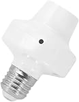 Zerodis Remote Control Bulb Socket WiFi E27 Light Socket Wiring Free Voice Control Timing Delay Smart Bulb Holder E27 Lamp Holder Base for Universal Base Lighting Accessories