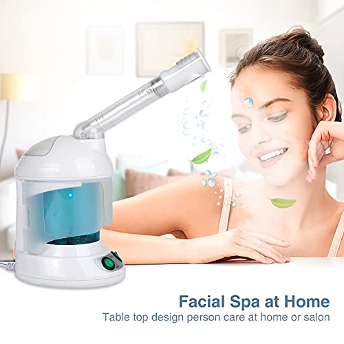 DYB Portable Facial Steamer, Nano Ionic Face Steamer with 360°Rotatable Sprayer,Mini Facial Steamer for Salon and Spa,1 Piece Headband and 4 Pieces Steel Skin Kits. - Image 5