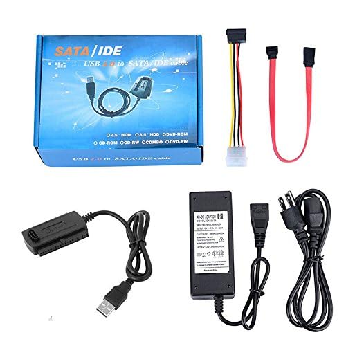 atdaraz SATA/PATA/IDE to USB 2.0 Converter Cable for 2.5/3.5-inch Hard Drive/5-inch Optical Drive with External AC Power Adapter (B0BJ2DKR48) Amazon Price History, Amazon Price Tracker
