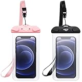 【Compatibilidad】: Funda impermeable universal de 2 piezas para teléfonos de hasta 7,2 pulgadas, es compatible con iPhone 13 mini/ iPhone 13/ iPhone 13 Pro/ iPhone 13 Pro Max, iPhone 12/12 mini/12 Pro/ Pro Max/ 11 Pro Max/ XS Max/11/ XR/SE/7/7P/6s/6 Plus, Galaxy S20/S10/S9, Huawei P30 Pro/Mate30 Pro, etc.