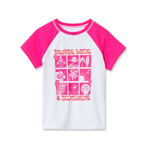 Image of Lands' End Girls Graphic Mock Neck UPF 50 Sun Protection Rash Guard