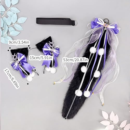 Bandeau oreilles de loup confort pour éviter la douleur en soirée cosplay