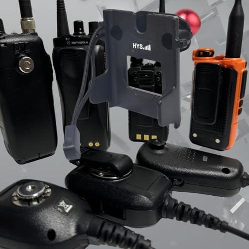 Image of HYS Walkie Talkie with Belt Clip Radio Holder Mount with 1 inch Ball Mount, Secure Radio Holder for Baofeng Motorola Scanner BC75XLT BCD325P2 Two-Way Radio