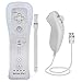 TechKen Controller für Wii mit Motion Plus und Wii Nunchuck Controller Wii Fernbedienung Nunchuk Kontroller Wii Vernbedinung Remote Plus Controller Ersatz für Wii/Wii U Konsole