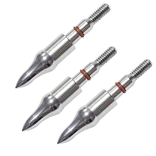 Image of 100 /125 /150 /200 /300 Grains Archery Field Points Practice Field Tips, Archery Target Practice Hunting Arrow Tip for Recurve, Compound Bow Crossbow, Stainless Steel Screw in Broadheads