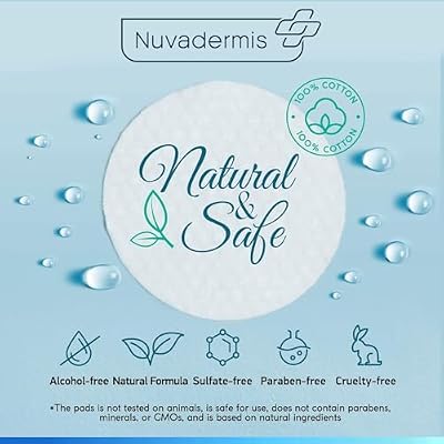 NUVADERMIS 35% Glycolic Acid Peel Pads Exfoliating Facial Resurfacing for Blackheads, Dark Spots, and Acne Safe for Sensitive Skin 60 Double-Sided Pads - 2 Pack