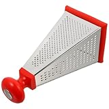 ZUNOXAZ Rallador de Cocina de Acero Inoxidable Caras con Mango de Silicona Antideslizante Cortadora Multifuncional para Verduras y Frutas Fácil de Limpiar Uso Seguro y Cómodo