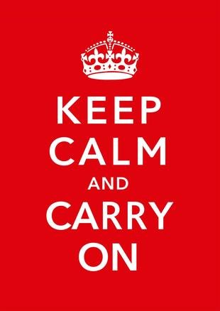 Wisdom Learning Keep Calm And Carry On WW2 Propaganda War A4 poster