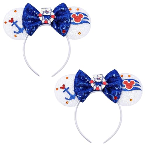 ETLUK 2PCS Cruise Mouse Ears Headband