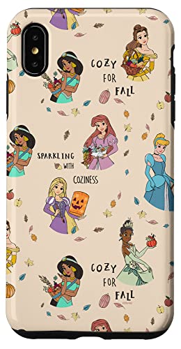 Coque iPhone XS Max Disney Princess évite les rayures avec style automnal
