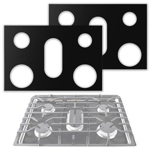 2 Pcs Stove Cover Protector for LG 30 Inch Gas Range | Compatible with Models LRGL5825 LRGL5823 LSGL5833F LGLDG4315 LRG4115 LRG4113 LDG4313 & More | 0.4MM Thickness Reusable Stove Burner Covers