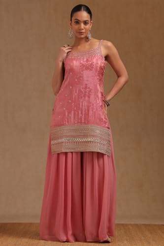 Image of Soch Womens Tissue Embroidered Suit Set With Sequins