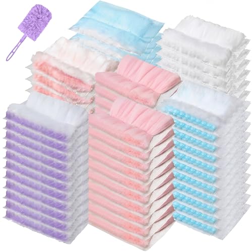 Image of Mimorou 300 Pcs Disposable Dusters Refills Bulk Heavy Duty 180 Multi Surface Replacement Dusters for Cleaning Ceiling Fan with Microfibers Unscented (Pastel Colors)