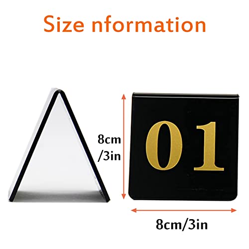 Number 1To25/50/100 Place Cards, Acrylic Table Number Card, Restaurant Bar Place Table Marker, For Rustic Receptions, Banquets, Cafés, Restaurants, Hotel（3X3Inch） #TOP1