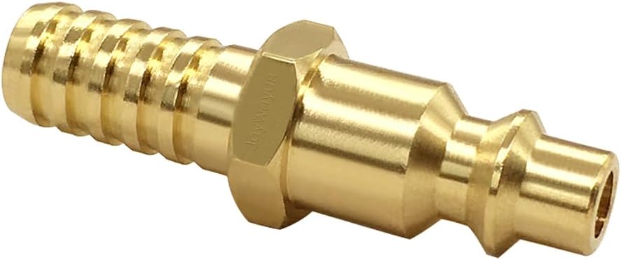 Joywayus 2PCS 3/8" Barb x 1/4" Coupling Industrial Air Hose Quick Connect Air Plug Fittings
