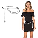♥Metall-Persönlichkeitsgürtel kann mit Kleidern, Brautkleidern, Jeans kombiniert werden und eignet sich für Partys, Weihnachten, Strand, Bars, Karneval, Geburtstagsfeiern, Valentinstag, Jubiläen und viele andere Anlässe.