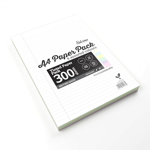 Silvine A4 Tinted Paper for SEN & Dyslexia, 300 Sheets in 6 Colours, Feint Ruled - Image 3