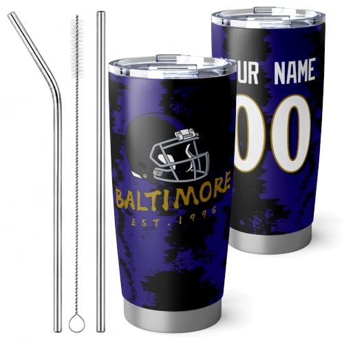 Image of ANTKING Baltimore Tumbler 20oz Travel Mug Custom Number Name Gifts
