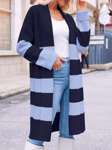 Image of Saodimallsu Womens Long Cardigan Sweaters Chunky Open Front Oversized Slouchy Knit Fall Trendy Coatigan Jackets