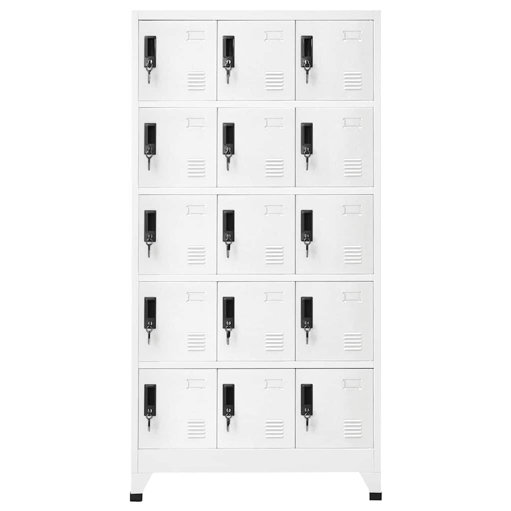 Spind Schrank, Aktenschrank Metall, Schrank Metall, Ordnerschrank, Schließfachschrank Weiß 90x40x180 cm #2
