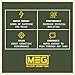 MEG - Military Energy Gum | 100mg of Caffeine Per Piece + Increase Energy + Boost Physical Performance + Arctic Mint 8 Pack (40 Count)