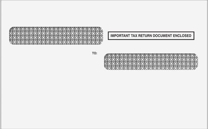 IRS Approved 1099-R Envelope - 4up for Machine Insert, 500 Envelopes