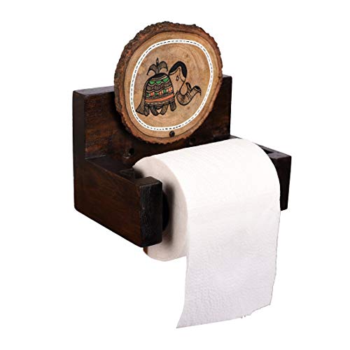 Image of Aakriti Art Creations Folk Charm Handcrafted Madhubani Toilet Roll for Home and Kitchen | Home Decor Gift | Handcrafted Home Decor | Housewarming Gift | Handcrafted Home Decor Gift