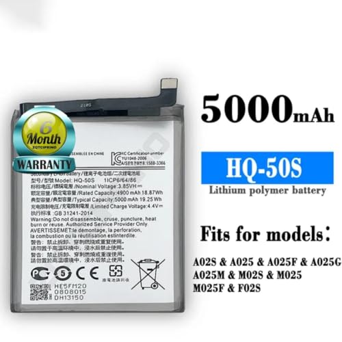 Image of Original HQ-50S Battery for Samsung A03, A03S, F02S, A02S, M02S, M02S, M025, A025F Battery with 6 Month Warranty ** (R252)