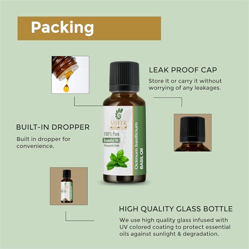 Aceite de Albahaca 100% Puro Natural 0.50 Fl.Oz. miniatura 5