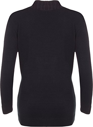 Image of WearAll Plus Size Womens Button Long Sleeve Pocket Top Ladies Knitted Cardigan - 4-22