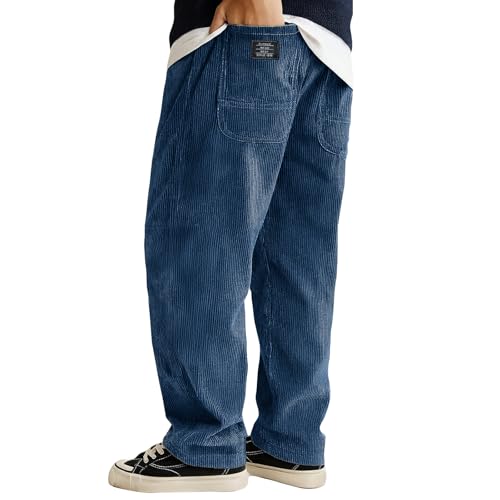 Double Waisted Sweatpants Men Loose Fit Track Joggers Uncuffed Active Pants with Pockets Y2k Streetwear