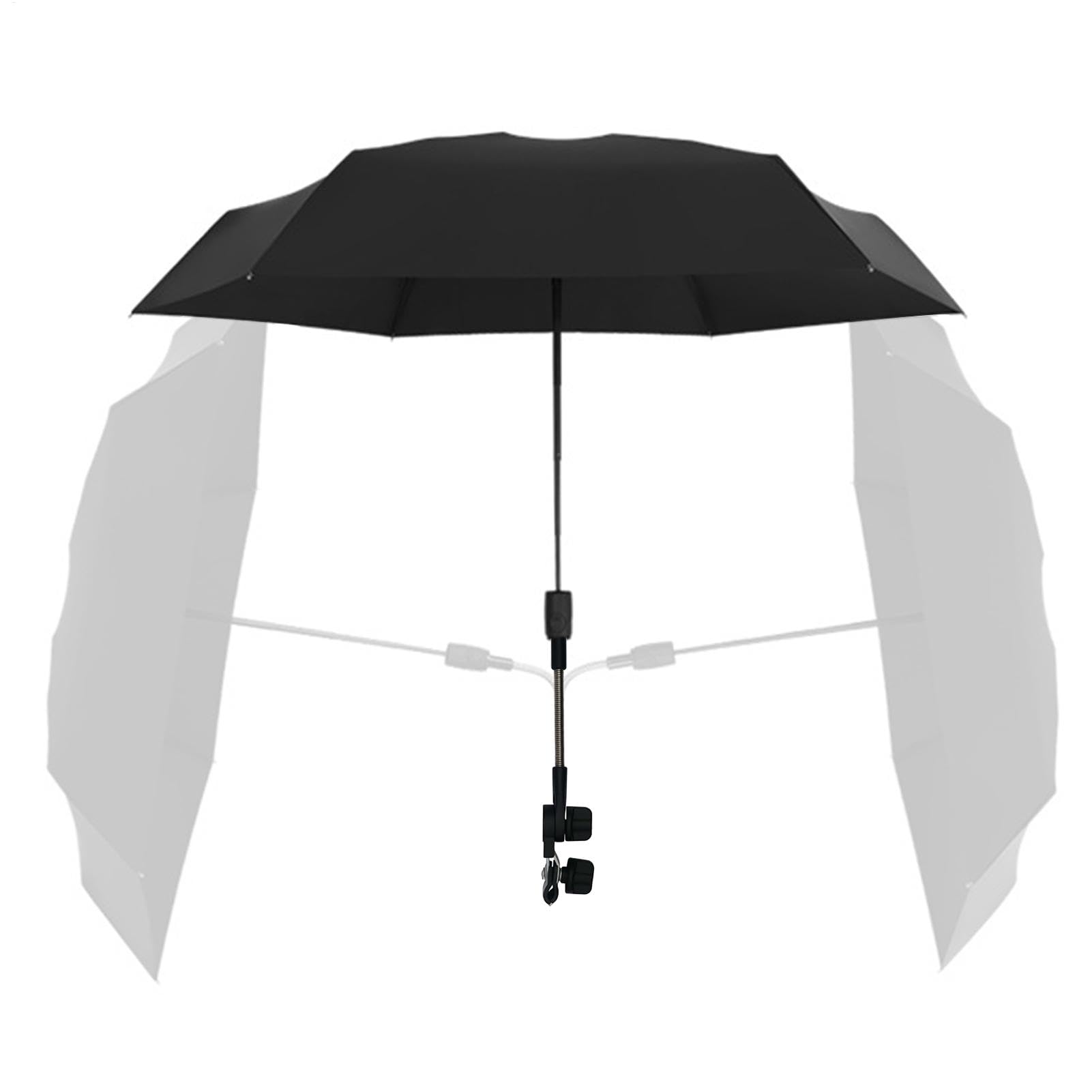 Dtaigou Baby Umbrella Stroller - 360° Adjustable Stroller Umbrella with Clamp - Chair Umbrella Pushchair Sun Parasol, Clip UPF 50+ Protection for Beach Chairs Baby Strollers