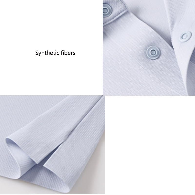 Comfortable Cool Short Sleeved Shirt with A Turned Down Collar Business Casual Work Attire