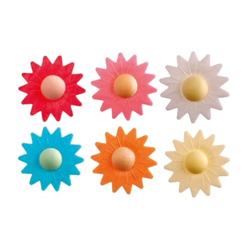 Dekora - Flores Comestibles para Decorar Tartas - Decoración para Tartas y Pasteles - Flores de Oblea Sin Sabor en 6 Colores - Ø 4,5 cm - Obleas Sin Gluten, Sin Lactosa y Apta para Veganos - 100 Uds