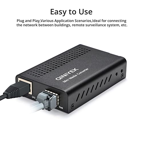 Image of 10Gbe SFP+ Media Converter, 10Gigabit Ethernet Fiber to 10G Copper UTP Ethernet Media Converter with 1x 100M /1G /2.5G /5G /10GBase-T RJ45 to 1x 10GBase-X SFP+ Slot